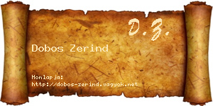 Dobos Zerind névjegykártya